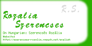 rozalia szerencses business card